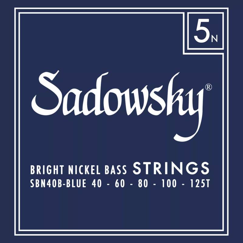 Sadowsky Blue Label SBN 40B Nickel Taperwound 40-125 5-String Electric Bass Guitar Strings von Sadowsky