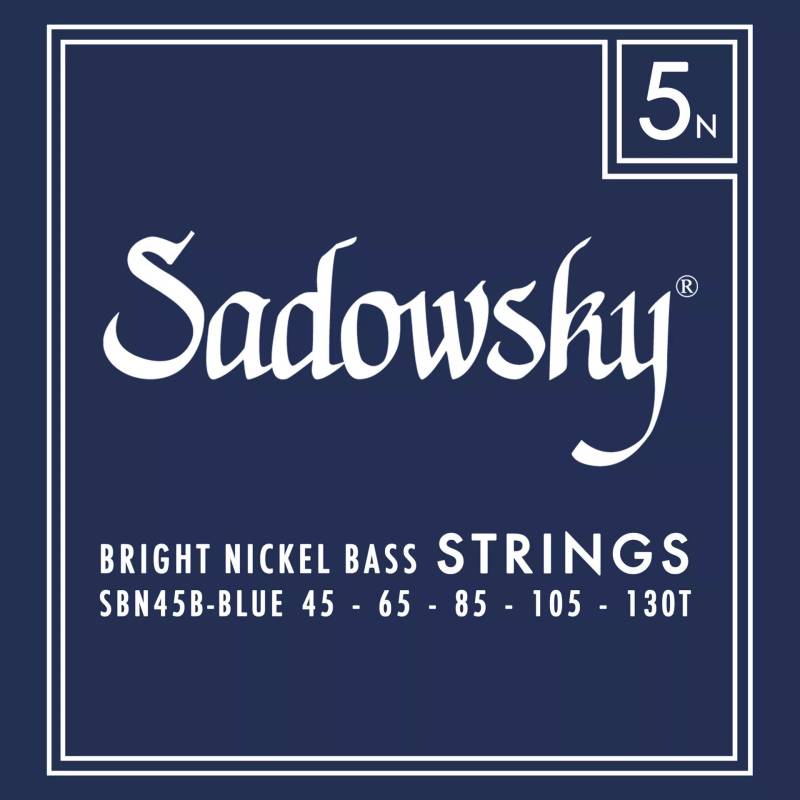 Sadowsky Blue Label SBN 45B Nickel Taperwound 45-130 5-String Electric Bass Guitar Strings von Sadowsky