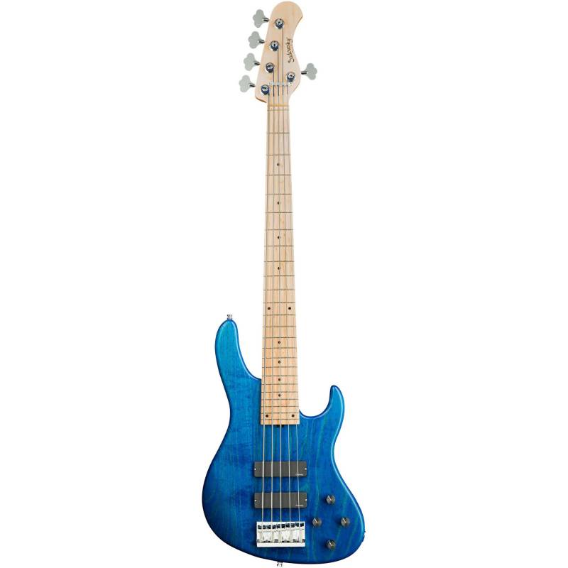 Sadowsky MetroLine 24-5 Modern Ash Blue Transparent Satin 5-String Electric Bass Guitar von Sadowsky