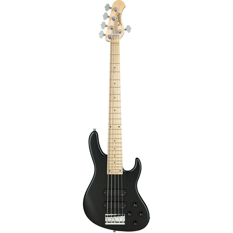Sadowsky MetroLine 24-5 Modern Ash Solid Black Satin 5-String Electric Bass Guitar von Sadowsky