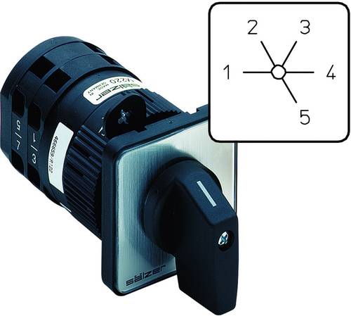 Sälzer M220-61051-219M1 Nockenschalter 20A 2 x 60° Grau, Schwarz 1St. von Sälzer