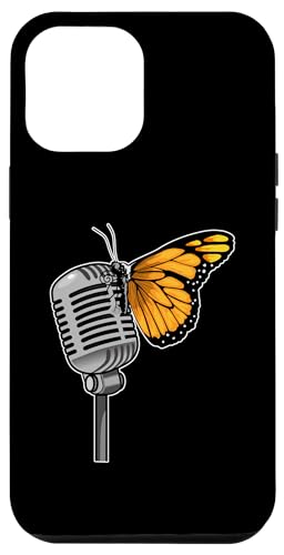 Hülle für iPhone 15 Pro Max Schmetterling Sänger Mikrofon Musik von Sänger Musik