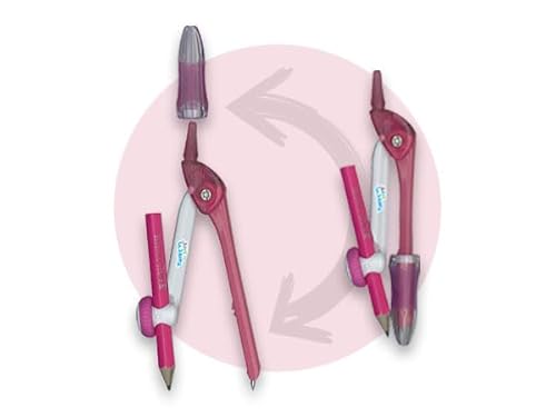 Fiico WONDAY Zirkel aus Metall für Kinder TWIST'n SAFE Rosa, mit Spitzenschutz und erhöhter Manövrierbarkeit Fiico WONDAY Zirkel aus Metall für Kinder TWIST'n SAFE Rosa, mit Spitzenschutz und erhöhter Manövrierbarkeit von Safe Tool