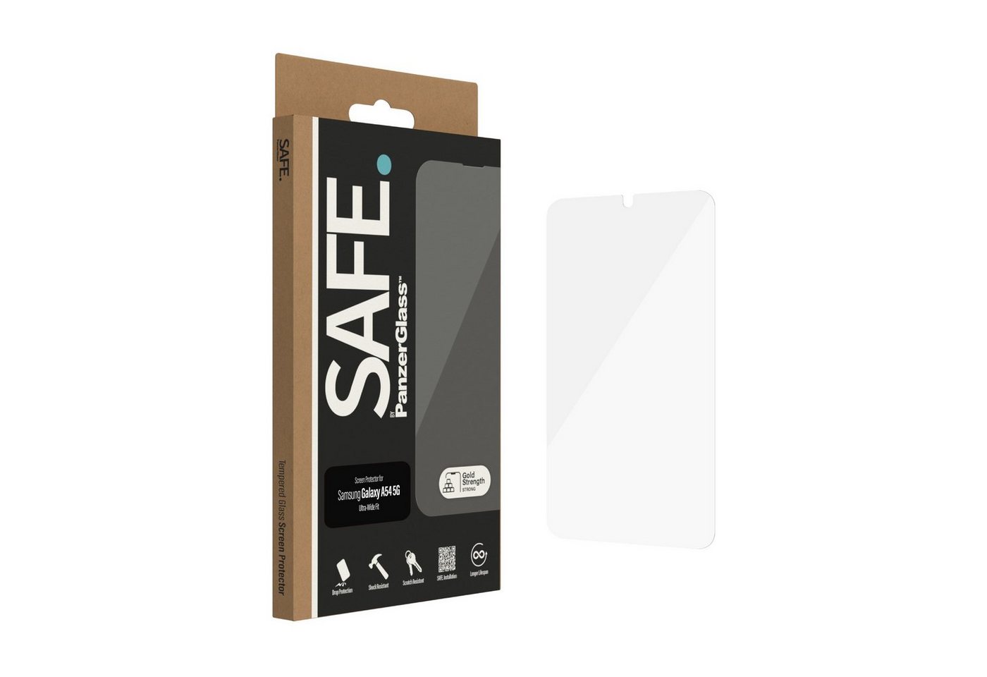 SAFE by PanzerGlass Displayschutz - Samsung Galaxy A54 5G UltraWide Fit, Displayschutzglas von Safe by Panzerglass