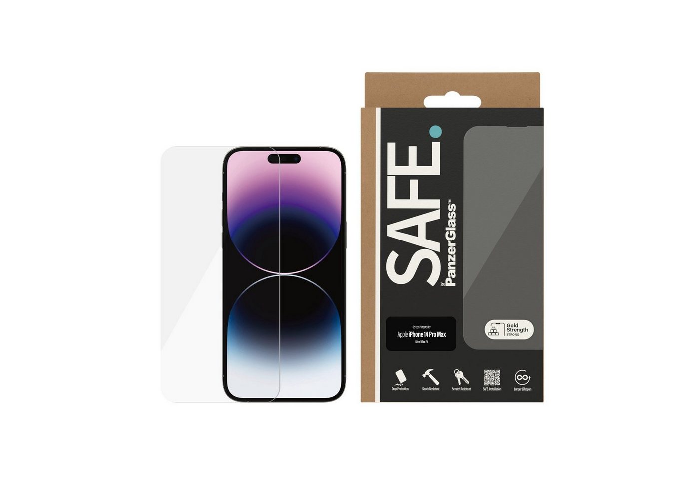 SAFE by PanzerGlass Displayschutz - iPhone 14 Pro Max UWF, Displayschutzglas von Safe by Panzerglass