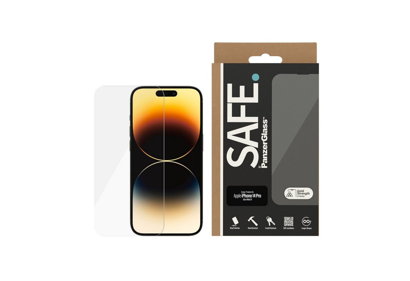SAFE by PanzerGlass Displayschutz - iPhone 14 Pro UWF, Displayschutzglas von Safe by Panzerglass