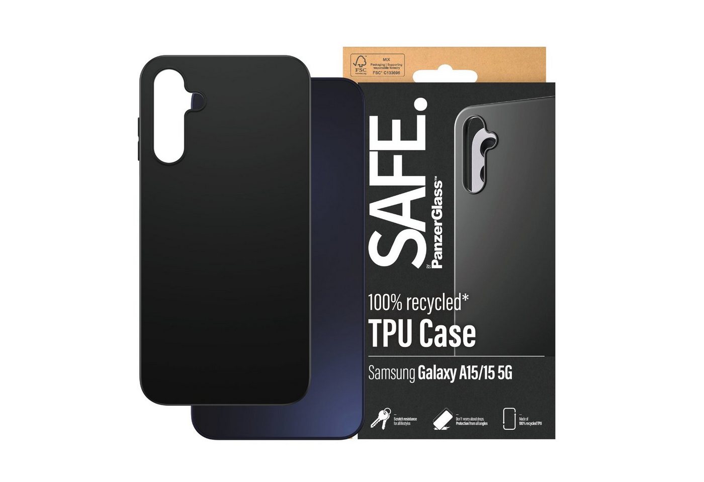 SAFE by PanzerGlass Handyhülle TPU Case für Samsung A15, A15 5G, Backcover, Schutzhülle, stoßfest SAFE by PanzerGlass Handyhülle TPU Case für Samsung A15, A15 5G, Backcover, Schutzhülle, stoßfest von Safe by Panzerglass