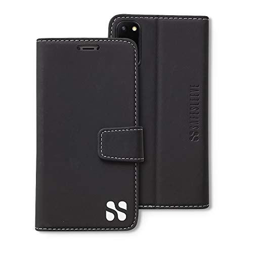 SafeSleeve EMF Schutz Anti-Strahlung Samsung Galaxy Hülle: Galaxy S23 Plus RFID EMF Blockierung Brieftasche Handyhülle (Schwarz) von SafeSleeve