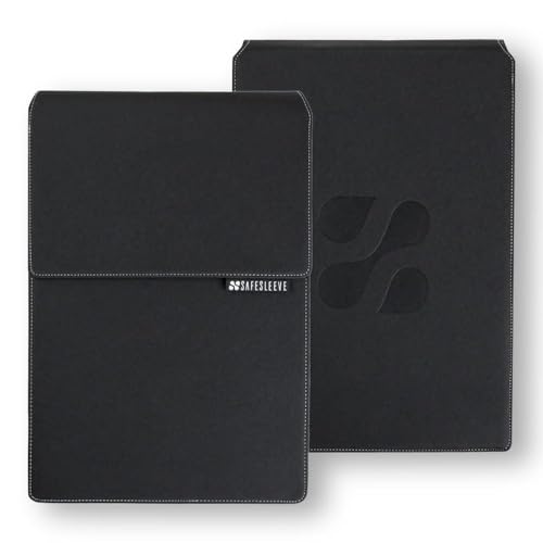 SafeSleeve EMF Schutzhülle für Laptops mit 38.1 bis 40.6 cm (15 bis 16 Zoll), Hitzeschirmt und Mauspad für Laptops mit einer Bildschirmdiagonale von 38.1 bis 40.6 cm (15 bis 16 Zoll), Schwarz von SafeSleeve
