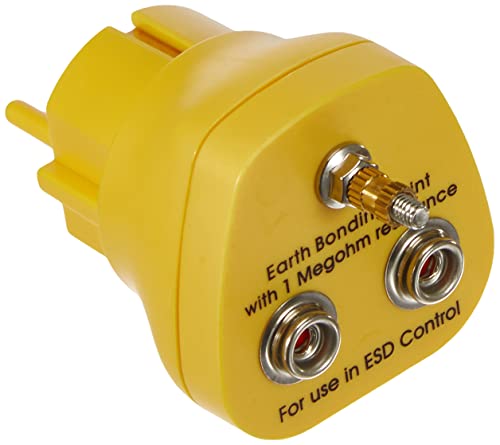 Safeguard EP1240-16 ESD Erdungsstecker, 2mm x 10mm Druckknopf, Gelb von Safeguard