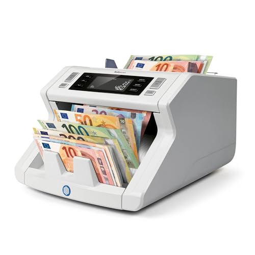 Safescan 2265 Geldzählmaschine, Wertzählung für gemischte EUR- und GBP-Banknoten - Banknotenzähler mit 5-facher Echtheitsprüfung - zählt sortierte Banknoten aller Währungen von Safescan