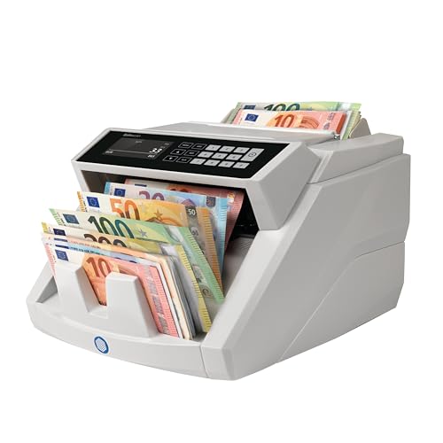 Safescan 2465-S Geldzählmaschine, Wertzählung für gemischte EUR-Banknoten - Banknotenzähler mit 7-facher Echtheitsprüfung - zählt sortierte Banknoten aller Währungen von Safescan