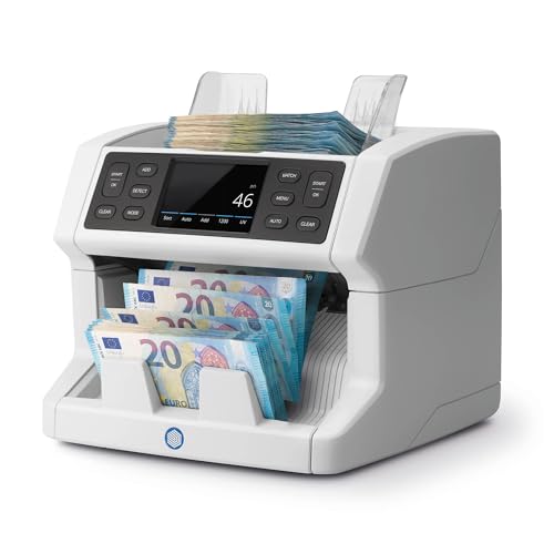 Safescan 2850 Geldzählmaschine, zählt sortierte Banknoten - Banknotenzähler mit 3-facher Echtheitsprüfung - Geldzählmaschine mit mehrsprachiger Benutzeroberfläche von Safescan