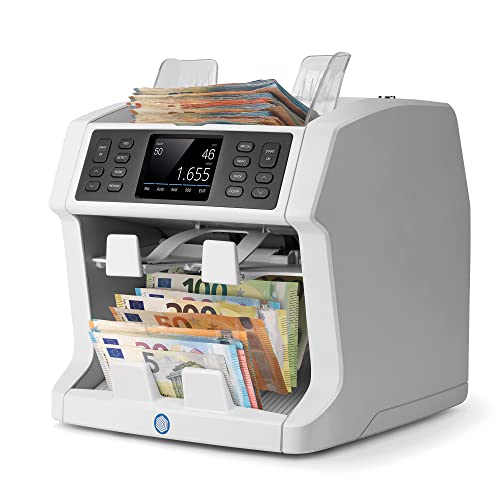 Safescan 2985-SX Geldzählmaschine, Wertzählung und Sortierung von gemischten Banknoten - Banknotenzähler mit 7-facher Echtheitprüfung - Geldzählmaschine mit Sortieroptionen von Safescan