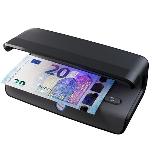 Safescan 45 LED Geldscheinprüfgerät mit hellem UV-Licht - Falschgeldprüfgerät für Banknoten, Kreditkarten & Ausweise - Geldprüfer mit ultraviolettem LED-Licht - Geldprüfmaschine von Safescan