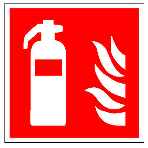 SafetyMarking® Brandschutzaufkleber "Feuerlöscher" quadratisch 15,0 x 15,0 cm von SafetyMarking®