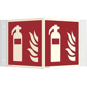 SafetyMarking® Brandschutzschild "Feuerlöscher" quadratisch 26,0 x 15,0 cm von SafetyMarking®