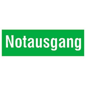 SafetyMarking® Hinweisaufkleber "Notausgang" rechteckig 30,0 x 10,5 cm von SafetyMarking®