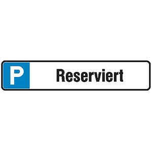 SafetyMarking® Hinweisschild "P Reserviert" rechteckig 52,0 x 11,0 cm von SafetyMarking®