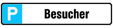 SafetyMarking® Hinweisschild Schild P Besucher 52x11cm Alu 52 cm x 11 cm P Be... von SafetyMarking®