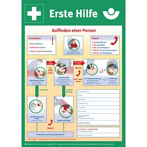 SafetyMarking® Rettungszeichen "Anleitung zur Ersten Hilfe" rechteckig 40,0 x 56,0 cm von SafetyMarking®