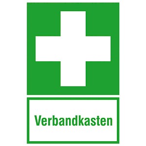 SafetyMarking® Rettungszeichen-Aufkleber "Erste Hilfe - Verbandkasten" rechteckig 20,0 x 30,0 cm von SafetyMarking®