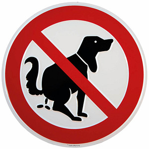 SafetyMarking® Verbotsschild "Hier kein Hundeklo" rund 20,0 cm von SafetyMarking®
