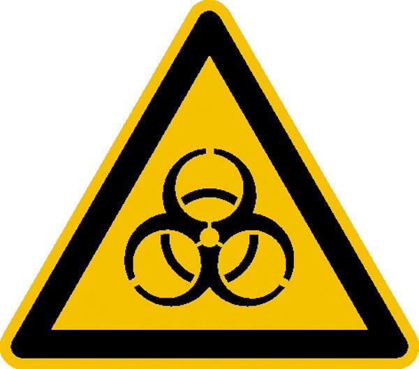 SafetyMarking® Warnaufkleber Warnung vor Biogefährdung 10 cm x 10 cm von SafetyMarking®