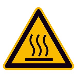 SafetyMarking® Warnaufkleber "Warnung vor heißer Oberfläche" dreieckig 10,0 x 10,0 cm von SafetyMarking®