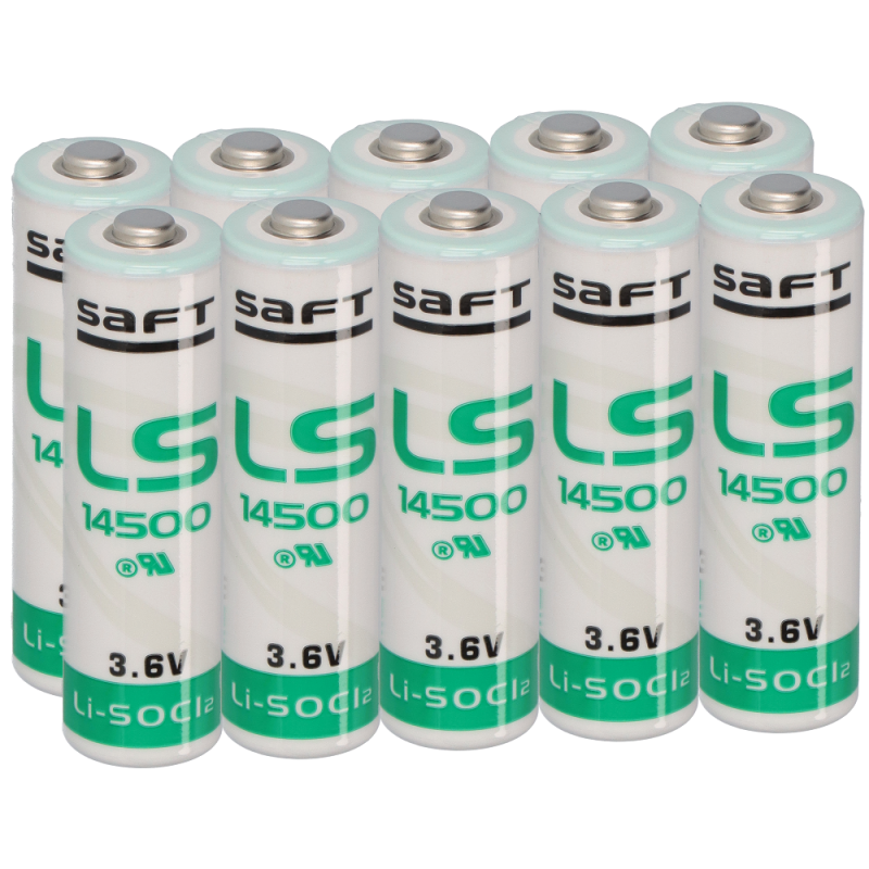 10x Saft Lithium 3,6V Batterie LS14500 AA - Zelle 10x Saft Lithium 3,6V Batterie LS14500 AA - Zelle von Saft