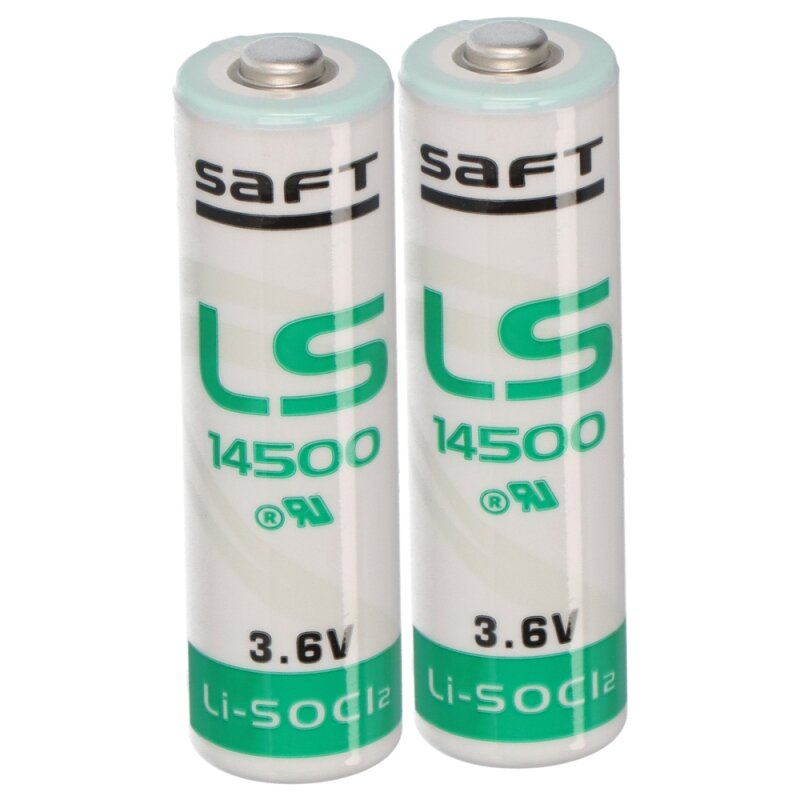 2x Saft Lithium 3,6V Batterie LS14500 AA - Zelle von Saft