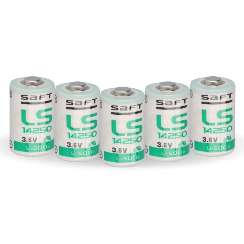 5x Saft Lithium 3,6V Batterie LS 14250 - 1/2 AA - LS14250 Li-SOCl2 5x Saft Lithium 3,6V Batterie LS 14250 - 1/2 AA - LS14250 Li-SOCl2 von Saft