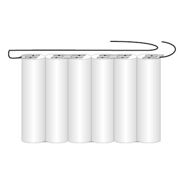 Notbeleuchtungs-Akku F1x6 Saft VNT C mit Kabel 10cm mit offener Litze 7,2V, 2500mAh von Saft