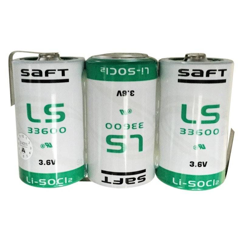 SAFT 3 x LS33600 Lithium Batteriepack 10,8 Volt Primary 17000mAh von Saft