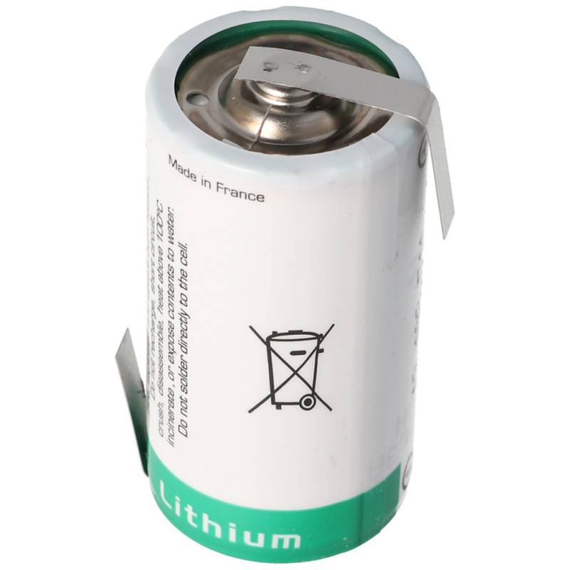 SAFT LS26500 Lithium Batterie Li-SOCI2, C-Size mit Lötfahne Z-Form von Saft