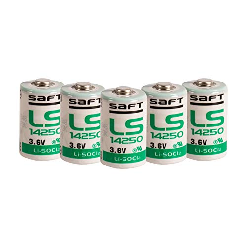 Saft Batterien LS14250, 3,6 V, 1/2 AA, Weiß, 5 Stück von Saft