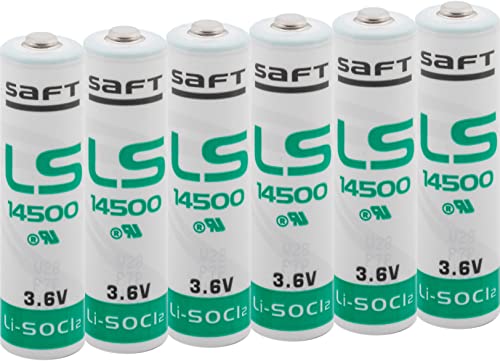 Saft LS 14500 3,6 V Lithium, 6er-Pack, Weiß von Saft