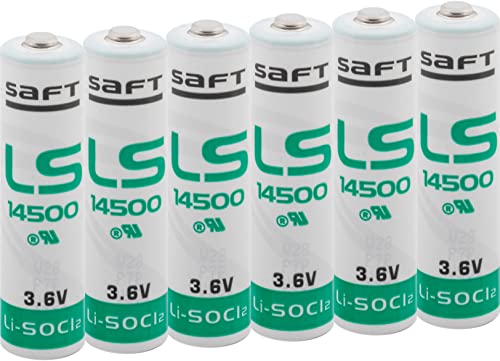 Saft LS 14500 3,6 V Lithium, 6er-Pack, Weiß von Saft