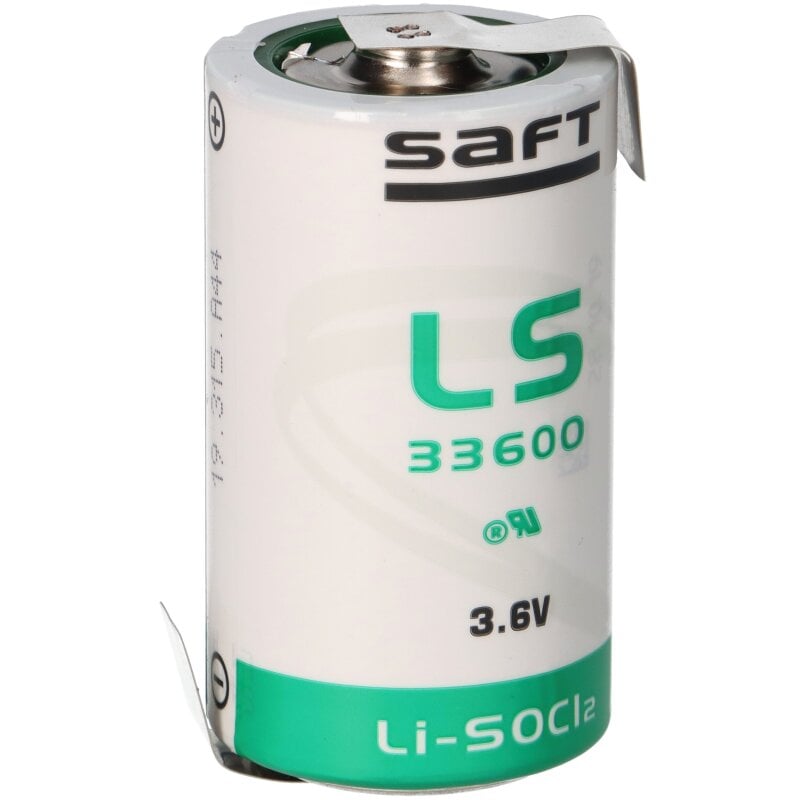 Saft LS33600 ER-D Mono Lithium-Thionylchlorid 3,6V, 17.000 mAh Z Lötfahne von Saft