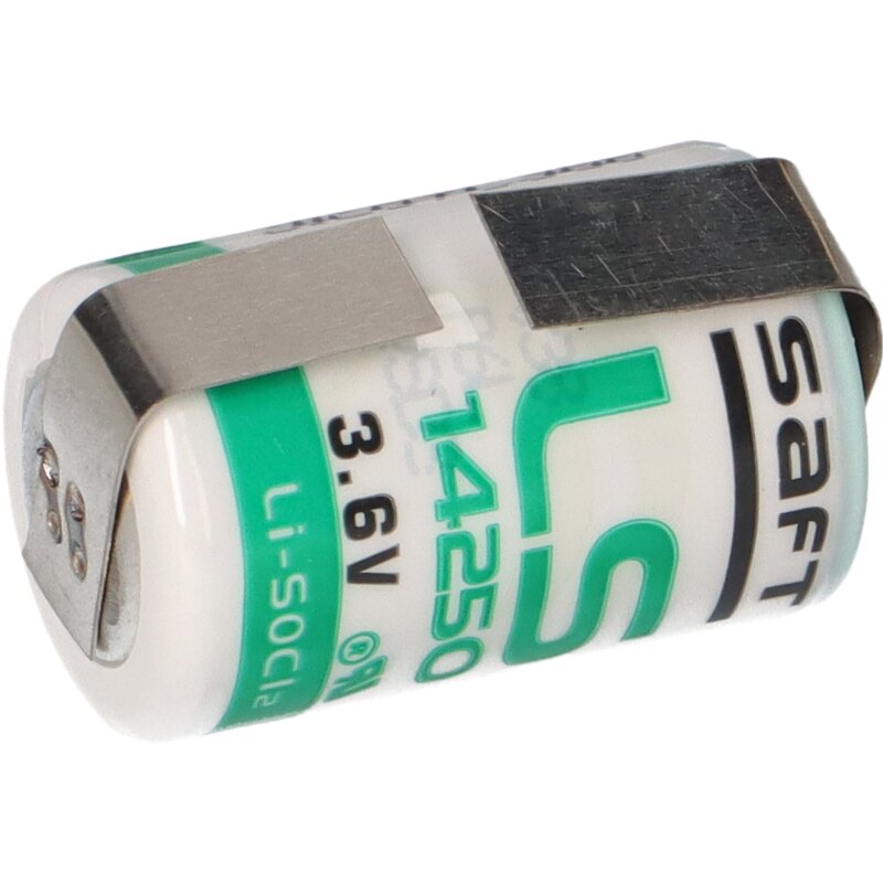 Saft Lithium 3,6V Batterie LS 14250 1/2AA - Zelle U-Lötfahne von Saft