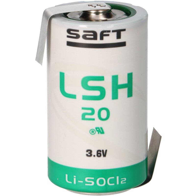 Saft Lithium 3,6V Batterie LSH 20 D - Zelle mit Z-Lötfahne Saft Lithium 3,6V Batterie LSH 20 D - Zelle mit Z-Lötfahne von Saft