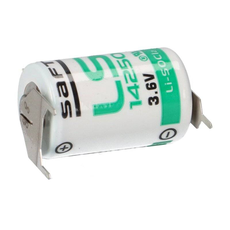 Saft Lithium 3,6V LS14250-3PF Batterie 1/2AA Zelle pin ++/- von Saft