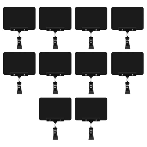 10 Stück Display-Clip-Halter, A5, wiederbeschreibbar, Preisschild-Board mit drehbaren Clips, Merchandise-Schild-Clip-Halter für Geschäft, Supermarkt, Ausstellung von SagaSave