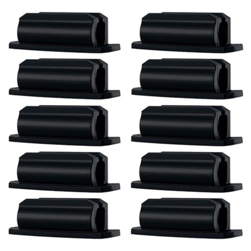 10 Stück selbstklebende Silikon-Stifthalter-Clips, Klemmen, tragbarer Bleistiftclip, Stifthalter, selbstklebender Bleistiftclip, Stiftbefestigungsschnalle, Schreibtisch-Stifthalter, Schreibwaren, von SagaSave
