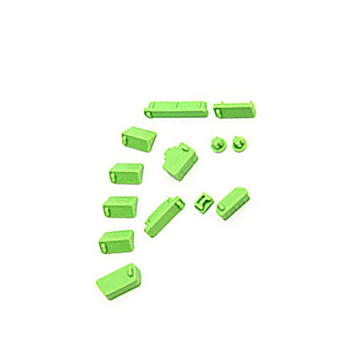 16 Stück Staubschutzstöpsel Set, Anti-Staub-Schnittstellenkappen Silikon-Port-Schutzhüllen für Laptop/Handy/PC, Grün von SagaSave