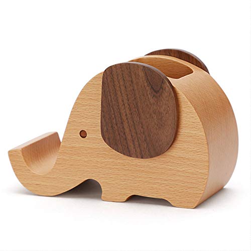 Holz Elefanten Bleistifthalter mit Handy Halter Schreibtisch Organizer Weihnachtsgeschenke Elefanten Stifthalter für Schreibtisch von SagaSave