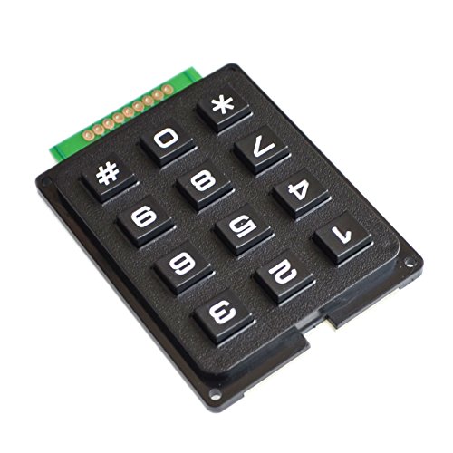 SagaSave 3 x 4 Externe Membran Tastatur, Professionelle Matrix Array Module Switch Keypad mit 12 Tasten Drucktasten für MCU von SagaSave
