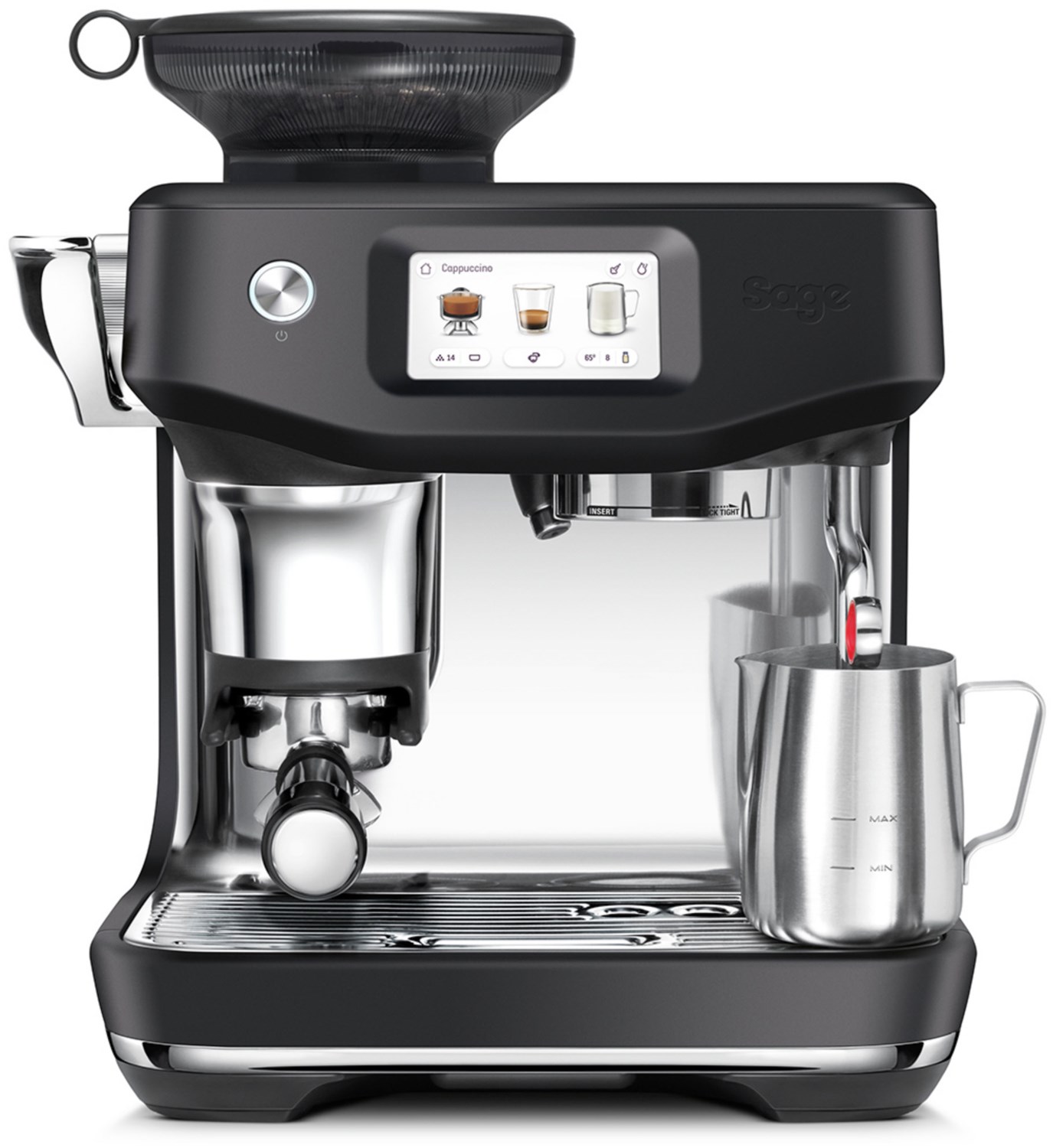 the Barista Touch Impress Siebträgermaschine black truffle the Barista Touch Impress Siebträgermaschine black truffle von Sage