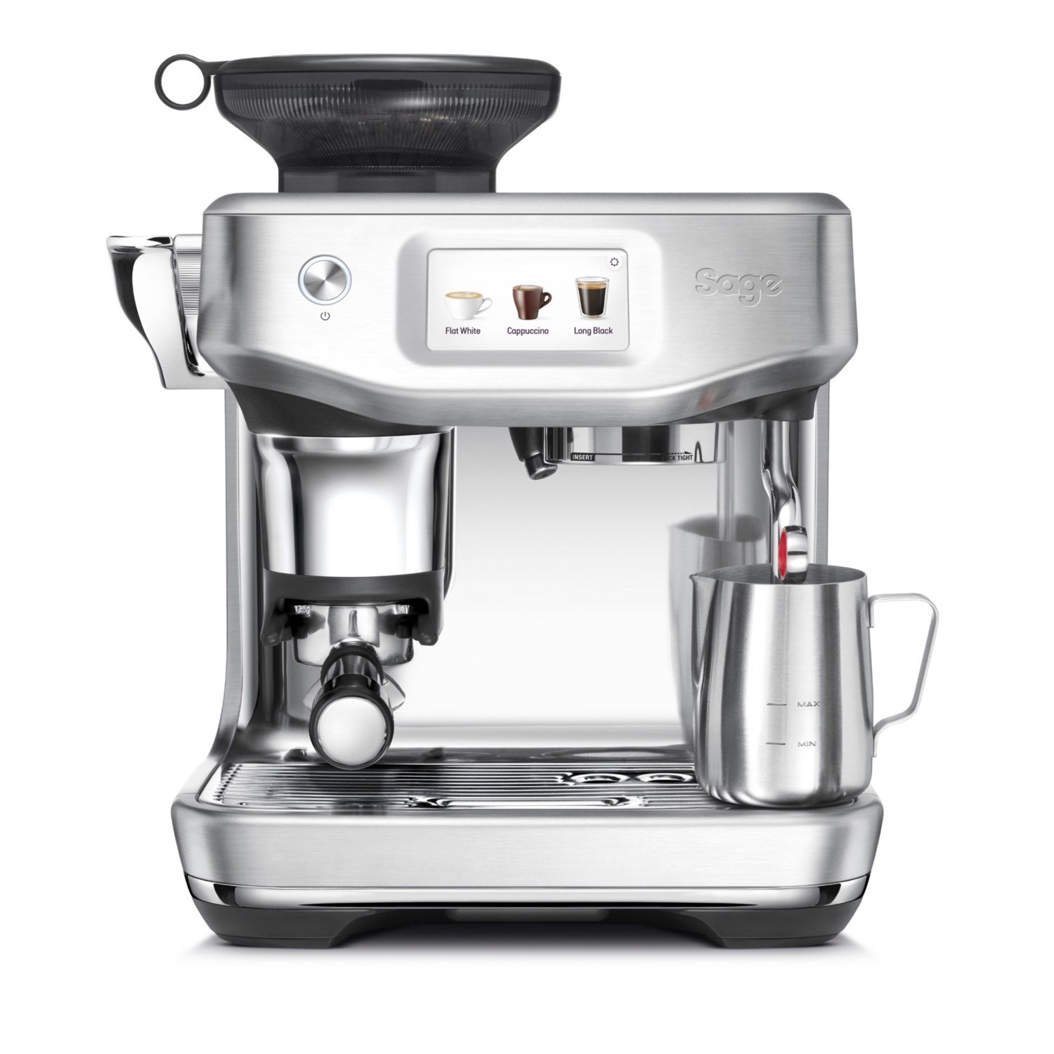the Barista Touch Impress Siebträgermaschine brushed stainless steel von Sage