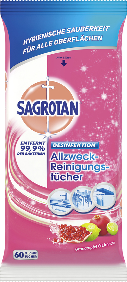 SAGROTAN Allzweck-Reinigungstücher Granatapfel & Limette SAGROTAN Allzweck-Reinigungstücher Granatapfel & Limette von Sagrotan